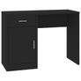 Desk with Drawer & Cabinet Black Image 3