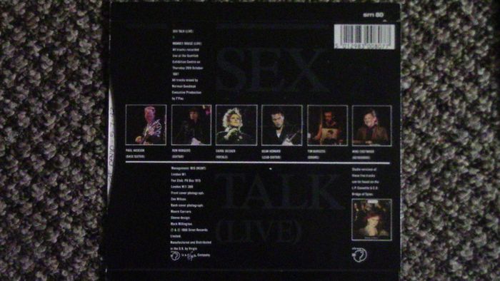 T'Pau - Sex Talk (Live) / Monkey House (Live) 7 " Single