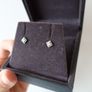 Square crystal stud earrings Image 2