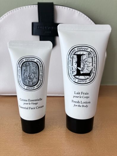 New Diptyque Face Cream & Body Lotion and Toiletry Bag