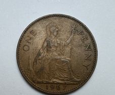Old English Coin, 1 Penny 1967 England
