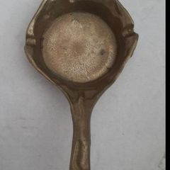 ashtray vintage brass frying pan