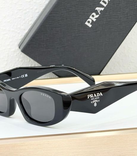 Prada Style Black Geometric Sunglasses
