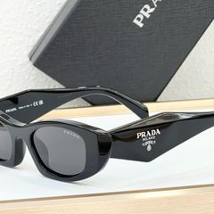Prada Style Black Geometric Sunglasses