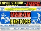 Boxing Poster Cassius Clay v Henry Cooper Empire Stadium Wembley 1963 A3 Size Replica
