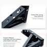 BRAND NEW Black 10inch 2PCS Stainless Steel Folding Triangle Bracket Image 4