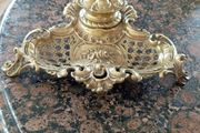 Vintage brass ink well