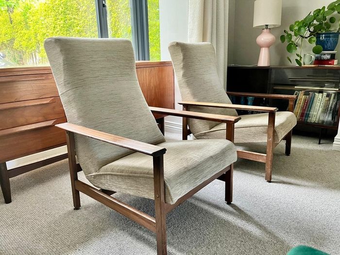 Pair of mid century armchsirs