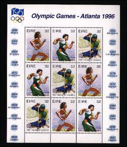 1996 Olympic Games Atlanta Commemorative Stamps Sheetlet Mint Never Hinged MNH)