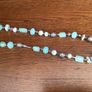 Vintage Necklace Green glass beads Image 2