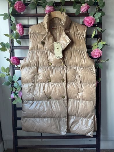gilet Bnwt Azara beige tie belt gilet TU sizing