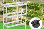 54 Holes Hydroponic Piping Site Grow Kit Deep Water Culture Planting Box Gardening System Nursery Pot Hydroponic Rack 220V