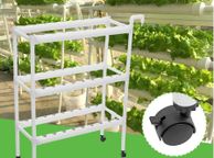 main image for ad 54 Holes Hydroponic Piping Site Grow Kit Deep Water Culture Planting Box Gardening System Nursery Pot Hydroponic Rack 220V