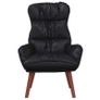 Armchair Black  Artificial Leather Image 4