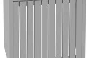 Radiator Cover with Drawer, Vertical Slatted Grill, Industrial MDF Wood Cabinet Shelf Heating Cover for Living Room, Bedroom, Hallway, Small, 88.5 x 19 x 93cm, Grey