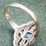 Ring Gold Sapphire Diamond Ring Image 4
