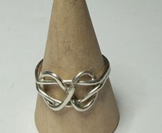 Handmade sterling silver ring. Size R