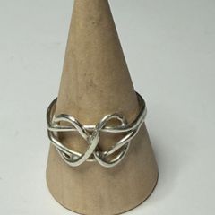 Handmade sterling silver ring. Size R