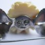 Vintage 1930's Marcasite - Sterling - Enamel Rose Brooch Image 5
