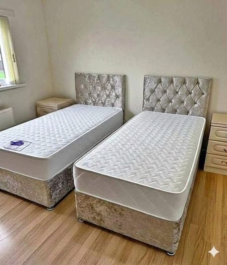 Single bed and mattress in all colours