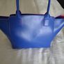 Blue shoulder Handbag with pink trim NEW Image 4