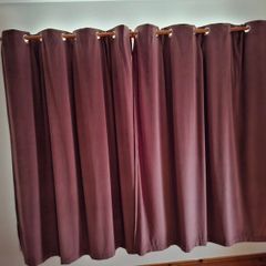 Rose coloured curtains X 2 pairs