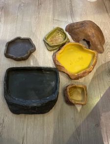 Bundle of Reptile Acessories Feeding Bowls