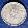 Excellent 1945 Bombay India - British  1/4 Rupee - George VI Silver coin Image 5