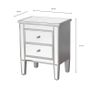 2 drawer mirrored bedside locker is for sale Image 5
