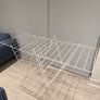 White metal clothes airer - folding laundry drying rack Image 2
