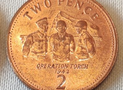 Gibraltar Operation Torch 1942 Coin 2p 2011