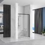 Black matt sliding shower door Image 2