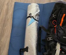 camping bag and mat