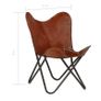 Butterfly Chairs 6 pcs Brown Kids Size Real Leather Image 8