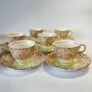 Rare Colclough Gold Harlequin 6605 Tea set vintage Image 2