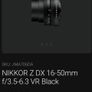 Nikon Nikkor Z Dx 16-50mm F/3.5-6.3 Vr Black Image 3