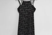 Pre Owned Quiz Vintage 90s Glitter Swirl Mini Dress