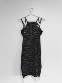 Pre Owned Quiz Vintage 90s Glitter Swirl Mini Dress