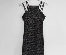 Pre Owned Quiz Vintage 90s Glitter Swirl Mini Dress