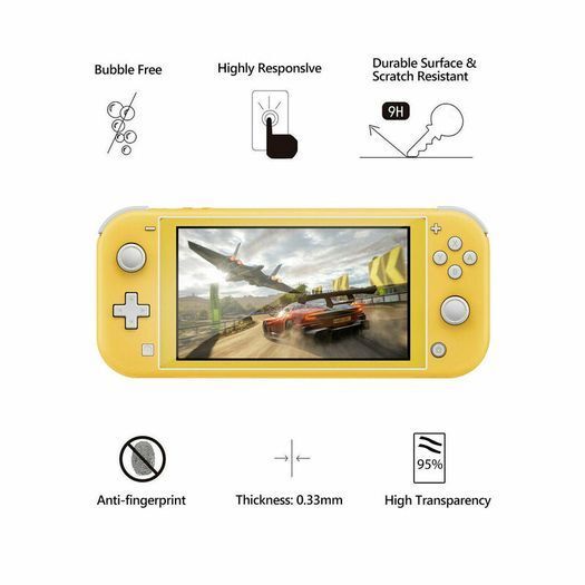 Nintendo Switch Lite Console Screen Protector Cover Premium Tempered Glass 9H