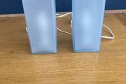 Pair of matching glass table lamps