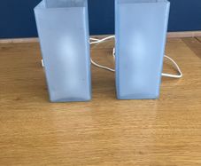 Pair of matching glass table lamps