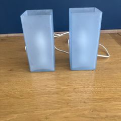 Pair of matching glass table lamps