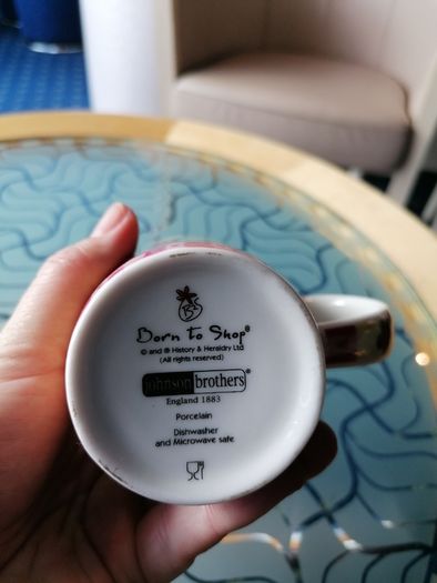 Johnson Brothers Born to Shop porcelain mug