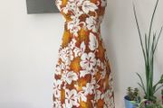 VINTAGE 1960s Royal Hawaiian floral cotton mini dress S M 10 12 1960s Made in Hawaii