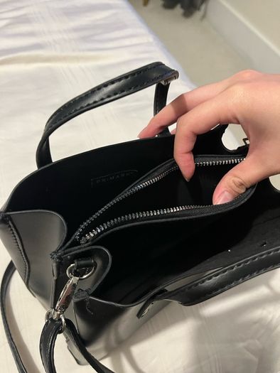 Mini bag with handle and strap