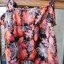 Black Print Cross-over Strap Top Image 2
