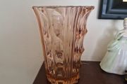 pink glass vase