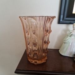 pink glass vase