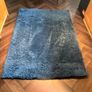 Large shaggy Blue Rugs Image 2